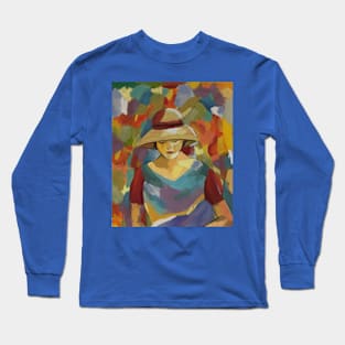 Colorful Pensive mother with baby Long Sleeve T-Shirt